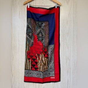 Havre Benard Abstract Silk Scarf Multicolor LNC